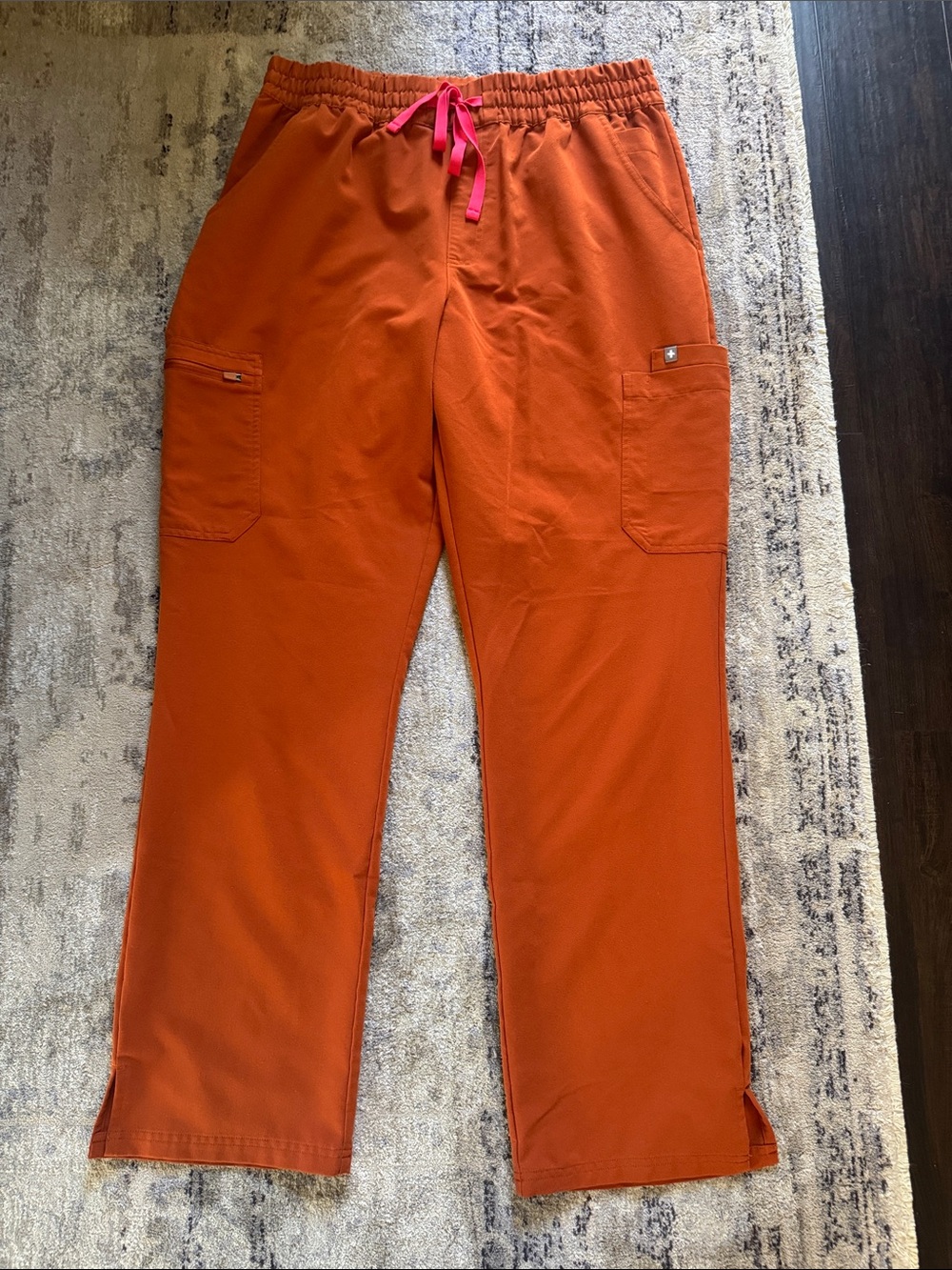Figs Burnt Orange Drawstring Cargo Pants